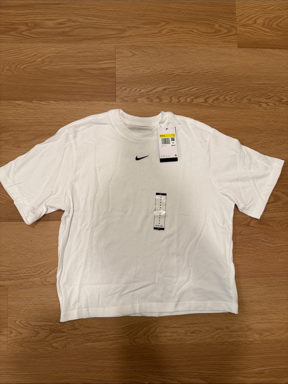 Nike White Short Sleeve Swoosh Tee